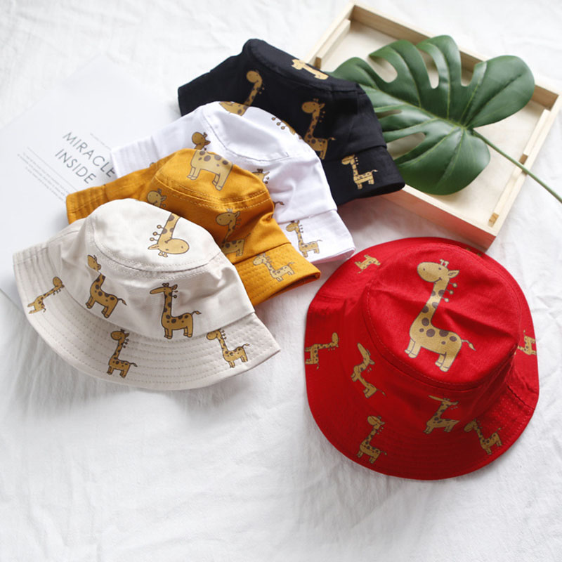 Mũ tai bèo họa tiết hươu cao cổ xinh xắn dành cho bé