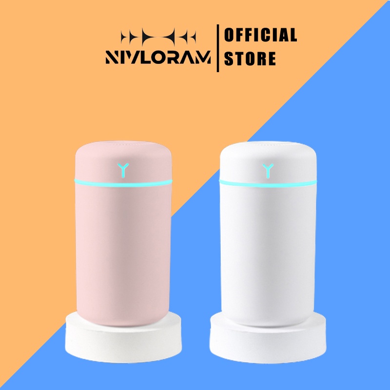 Máy phun sương tạo ẩm tinh dầu dung tích 420ml, nhỏ gọn, không gây tiếng ồn, tích hợp đèn ngủ RGB nhiều màu