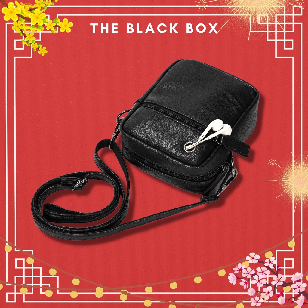 Túi Đeo Chéo Nam Nữ Unisex Mini Bag Da Mềm Mịn Cao Cấp Tiện Lợi - Túi Đeo Vai - The Black Box