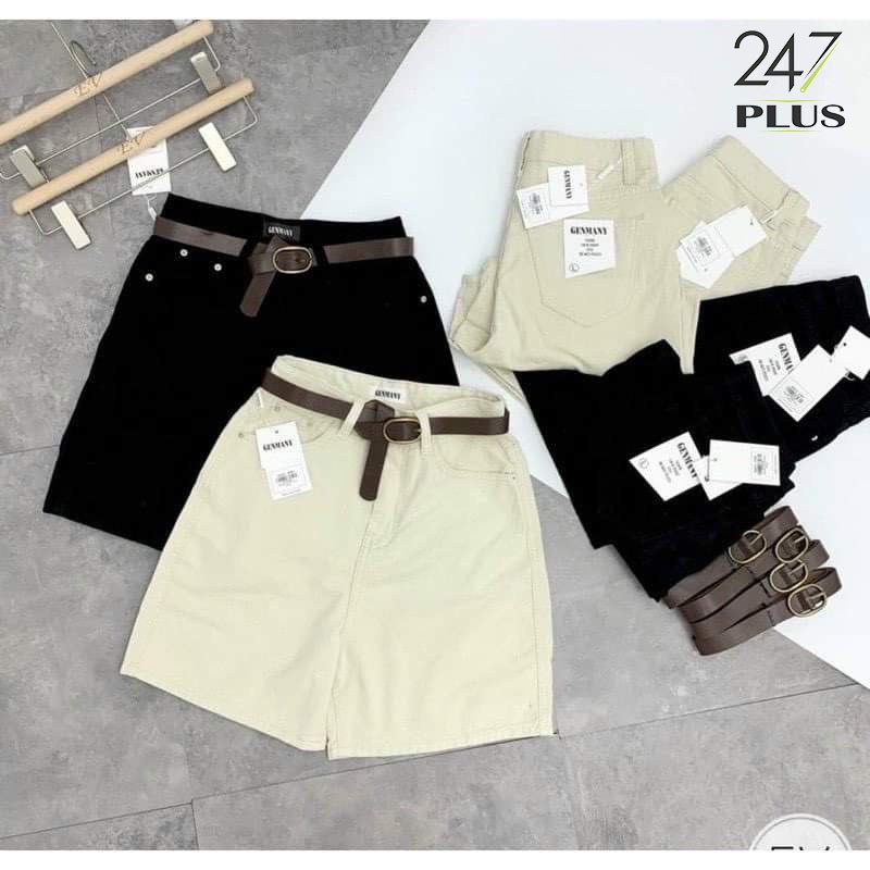 Quần Short Bò 2 Màu Đen Trắng