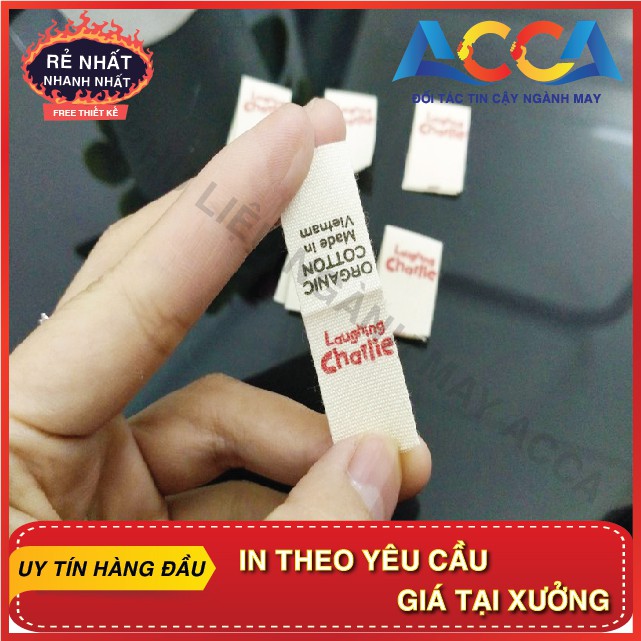 1 CUỘN MÁC COTTON_MỀM MỊN, KHÔNG GẤY NGỨA, PHÙ HỢP ĐỒ TRẺ EM_NHÃN MÁC QUẦN ÁO IN THEO YÊU CẦU_