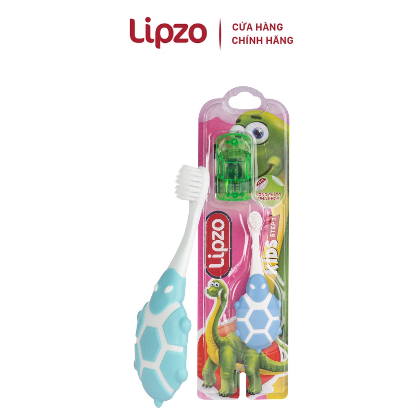 Bàn Chải Đánh Răng LIPZO Kids Step1 Cao Cấp Công Nghệ Chỉ Tơ Nha Khoa Siêu Mềm Dành Cho Trẻ Em Trên 2 Tuổi