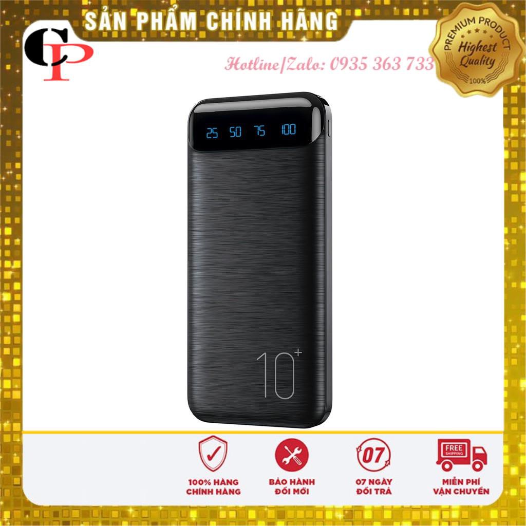 Pin sạc dự phòng chính hãng WK DESIGN WP-161 10000mAh chính hãng hàng chuẩn hiển thị dung lượng pin, sạc nhanh 2.1A