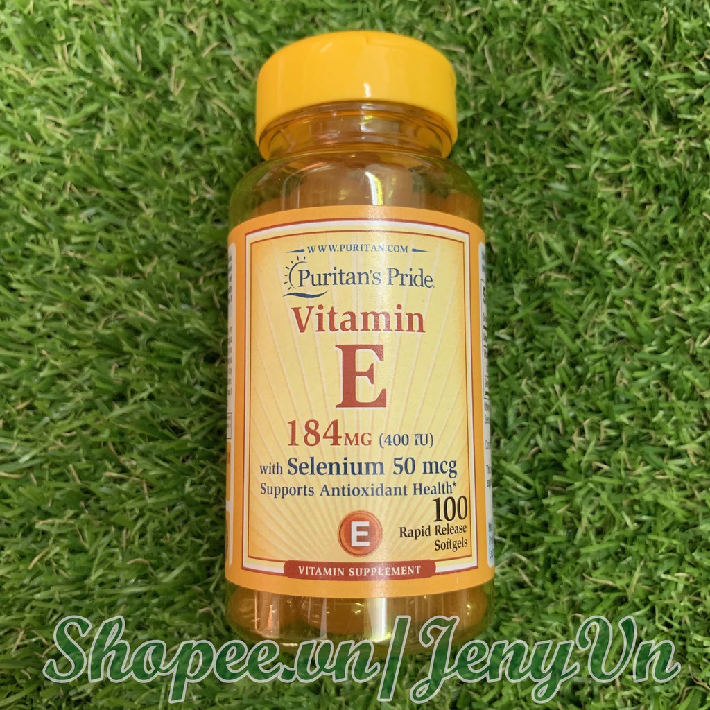 Viên Uống Vitamin E 400iu with Selenium 50mcg Puritan's Pride | BigBuy360 - bigbuy360.vn