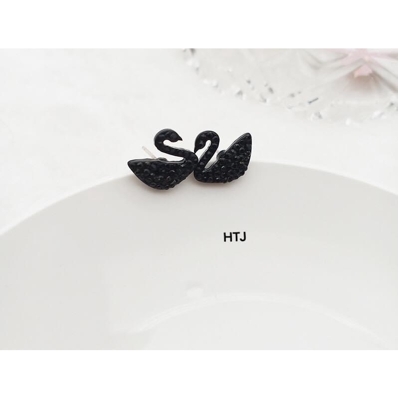 Bông tai nữ bạc thật hình con thiên nga siêu xinh LINH MIU SILVER