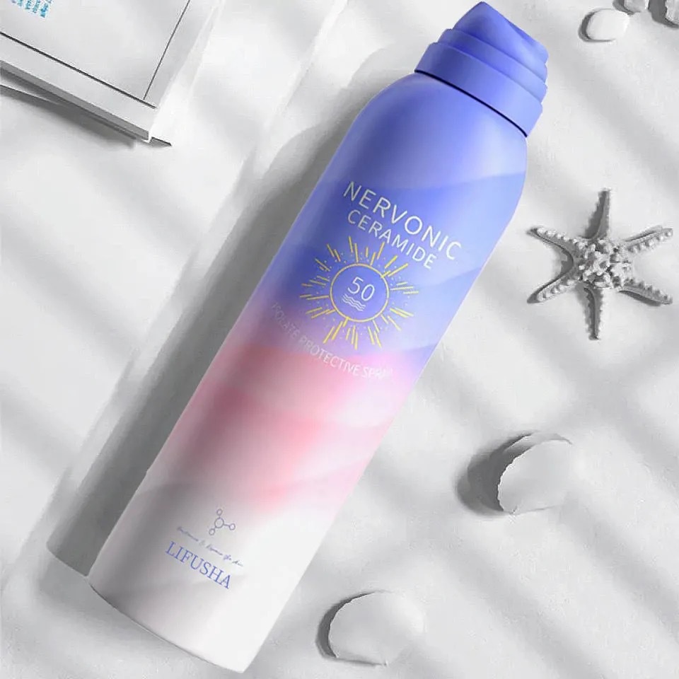 Xịt Trang Điểm Kiêm Chống Nắng Làm Trắng Da Tức Thì Lifusha Mẫu Mới, Chống Nước 150ml