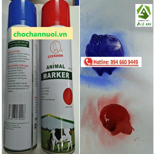 Sơn đánh dấu gia súc dạng xịt, sơn xịt Cukoon đánh dấu vật nuôi