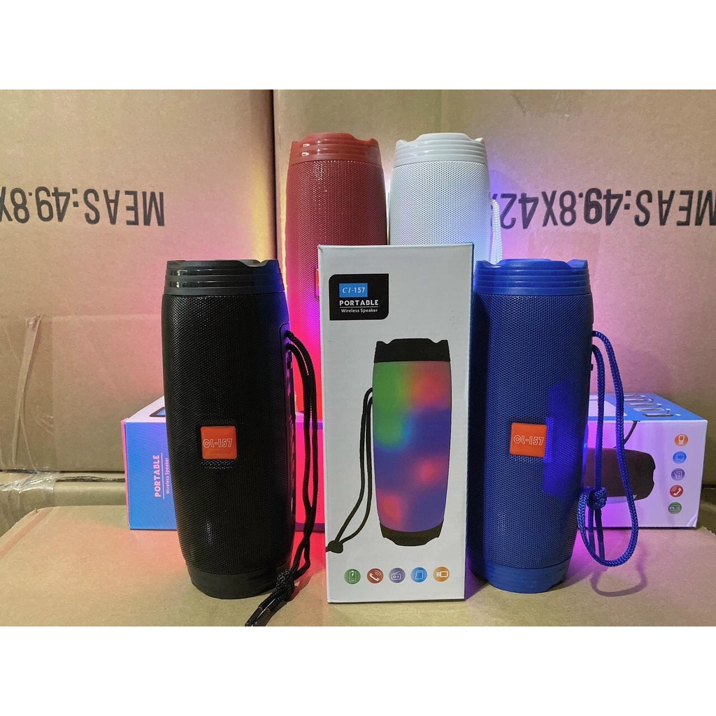 Loa bluetooth mini đèn leb giá rẻ Cl157 công suất lớn có bass âm thanh hay Bảo hành đổi mới 6 tháng