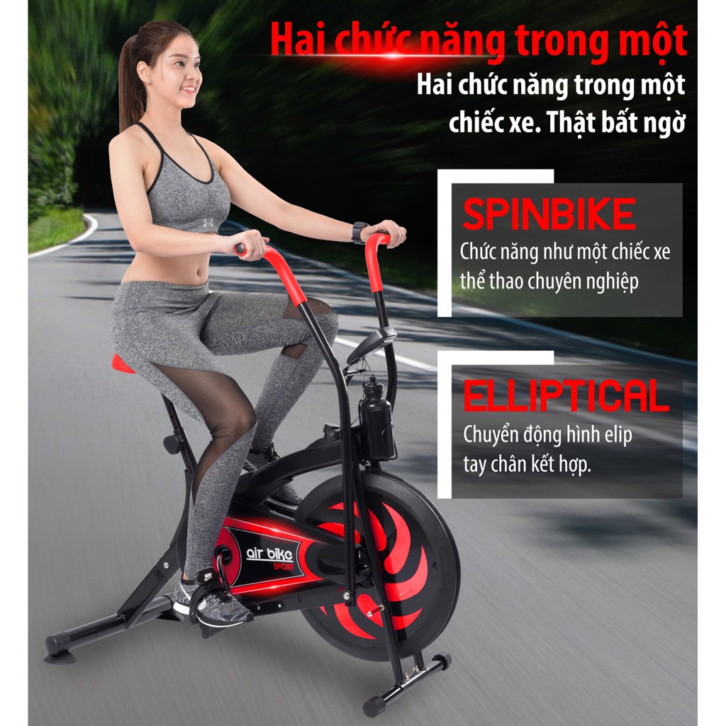 GYM19 Xe đạp tập thể dục 8701-Red mẫu 2021 air bike