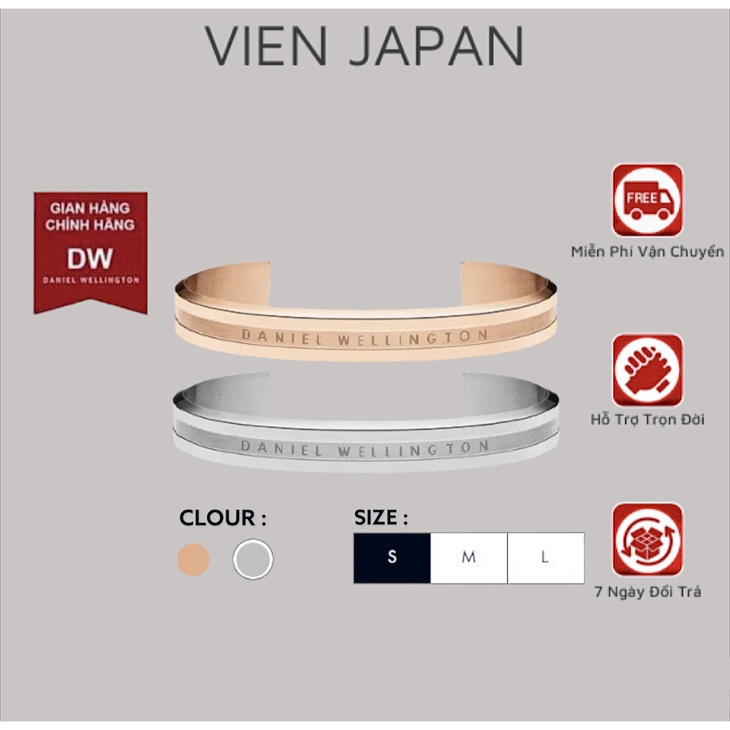 Vòng Tay Daniel Wellington Classic Elan Bracelet Cuff DW V3 - Vienjapanwatch