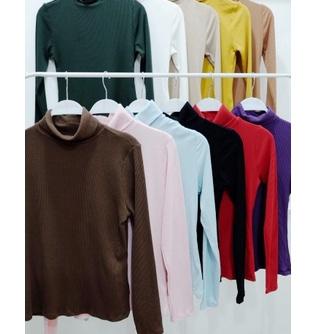 Mẫu Mới Nhất TJM70 Áo Thun COTTON Cơ Bản Cổ Lọ Tay Dài OLDN4VY - DALEMAN HIJAB - 69