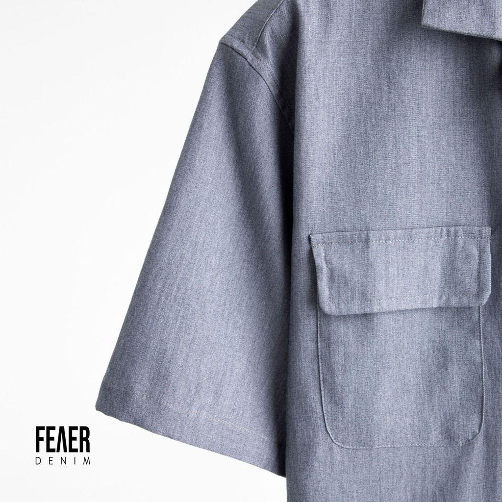 Áo sơ mi nam FEAER DENIM chất thấm hút thoáng khi vải linen SPANDEX MAX màu xám | BigBuy360 - bigbuy360.vn