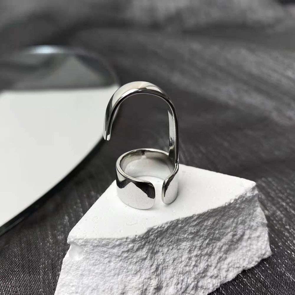 Nhẫn đeo khớp ngón tay kiểu hình học hai thiết kế tùy chọn cá tính cho nữ