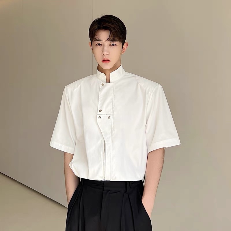 SƠ MI CỔ CAO KÈM KHOÁ KÉO DÀNH CHO NAM |TAHISHOP|
