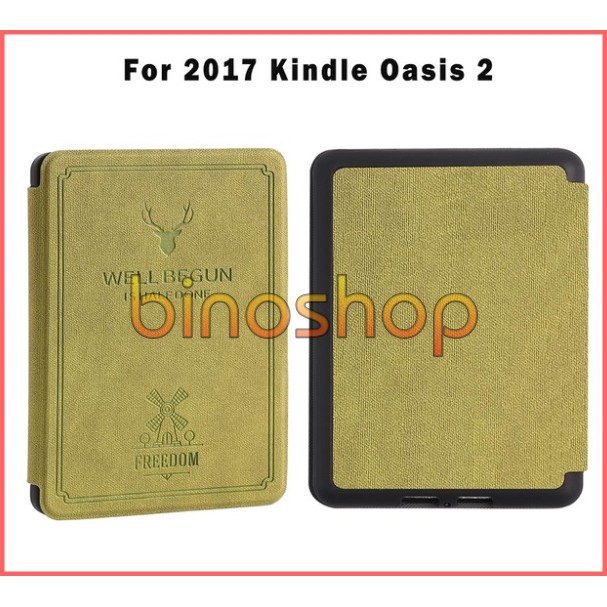 [ Kindle Oasis 2/3] Bao Da Máy Đọc Sách Kindle Oasis 2/3 - Hươu
