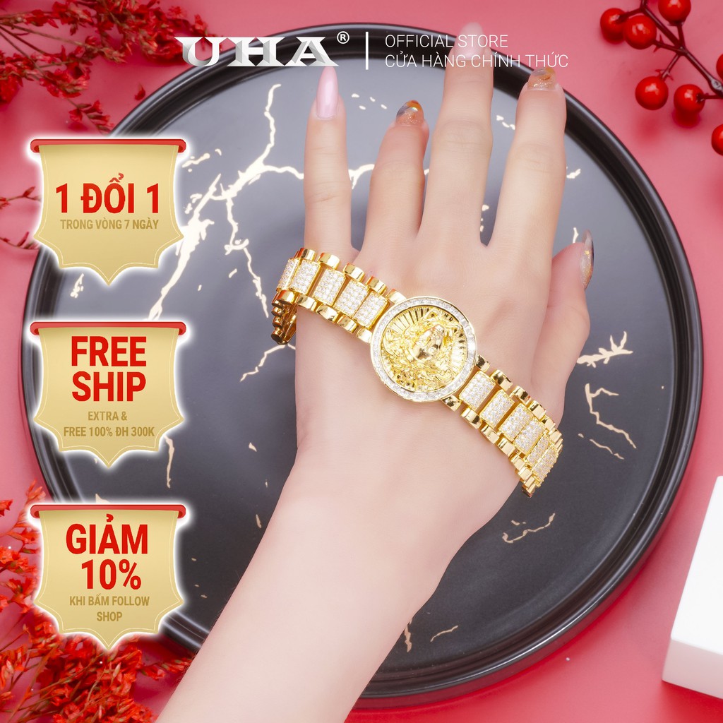 Lắc Tay Nữ Mạ Vàng 18k Sang Trọng UHA L4112114A-350