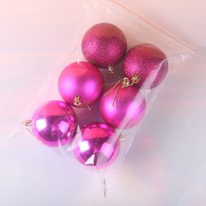 Set 6 Quả Châu Trang Trí Noel 8 CM