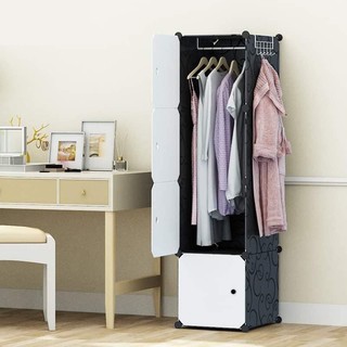 tủ nhựa ghép tủ đựng đồ lắp ráp 4 ô kèm 1 xào treo