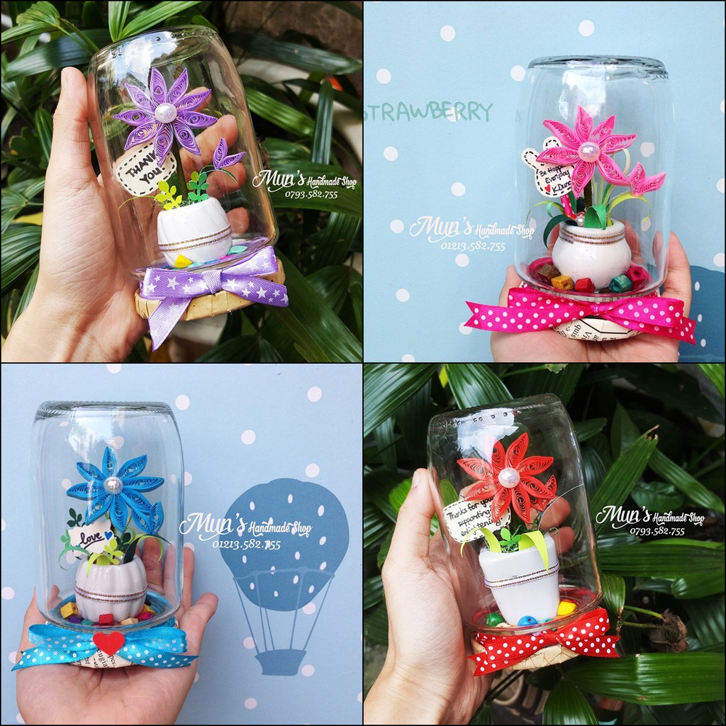 LỌ HOA THỦY TINH HANDMADE - FLOWER IN JAR