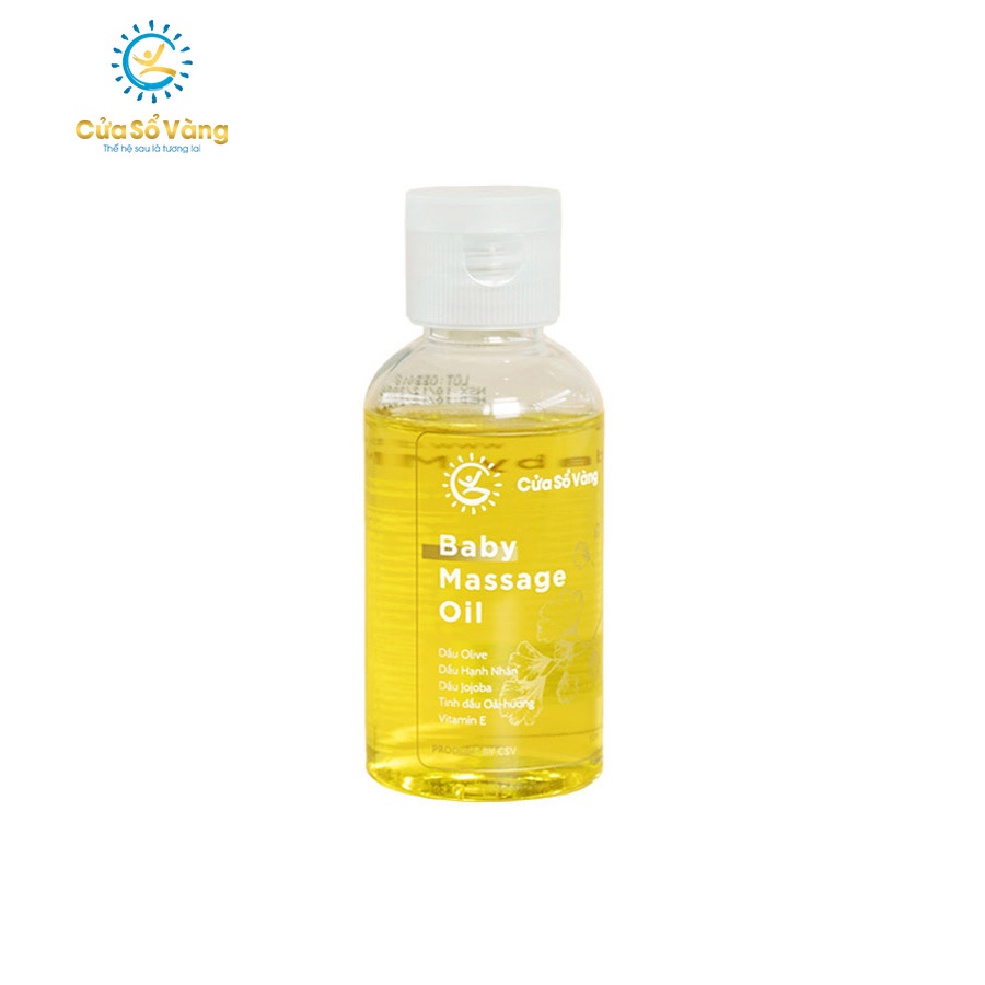 Dầu Massage Cho Bé Cửa Sổ Vàng, Dưỡng Da, Làm Ẩm, Mềm Da, Mang Lại Mùi Thơm Dễ Chịu Cho Cơ Thể, Chai 50ml 200ml