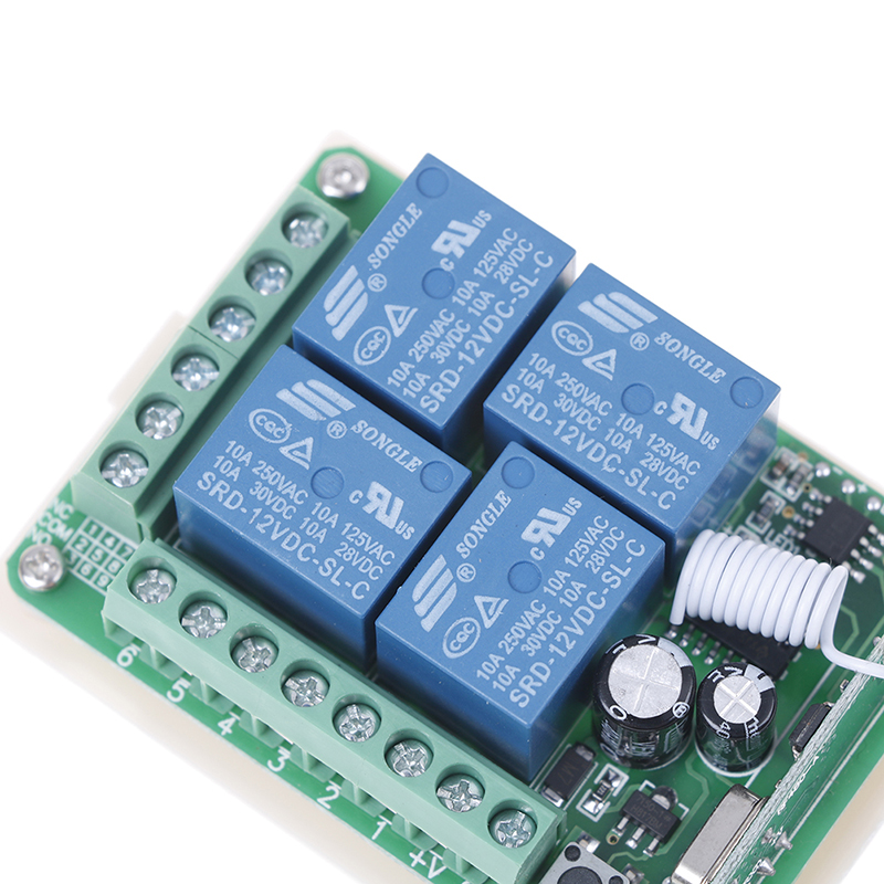 Bo mạch thu hỗ trợ điều khiển từ xa không dây Dc 12v 10a 433mhz 4ch