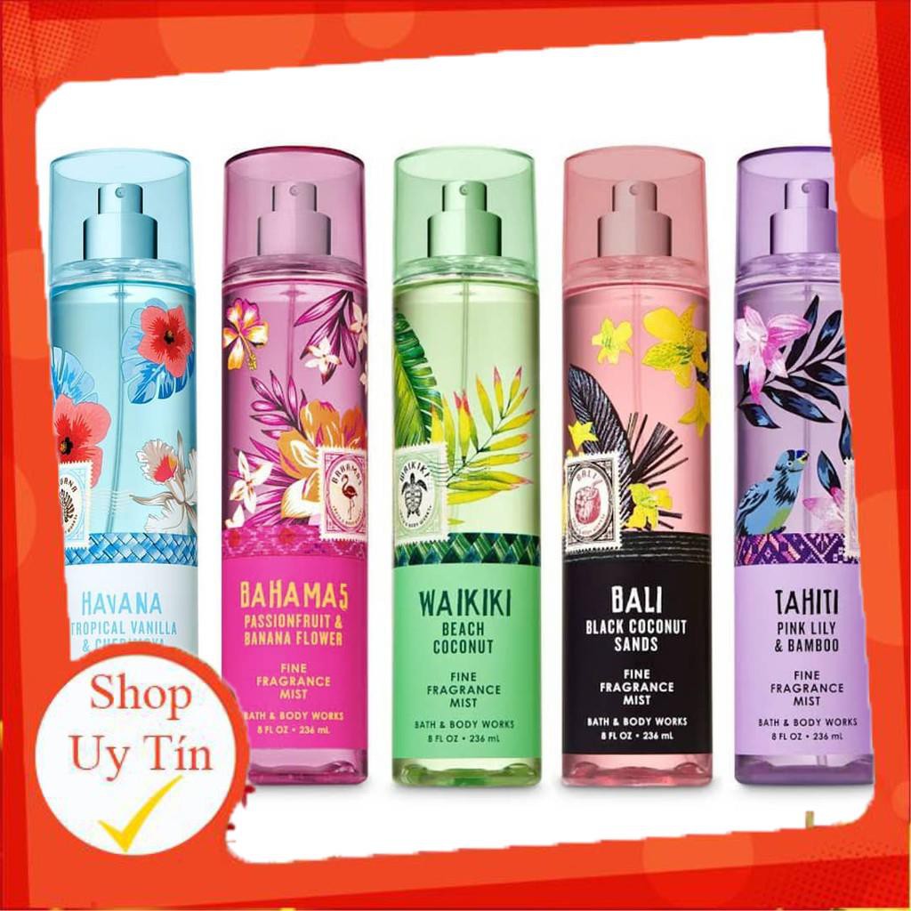 Xịt Thơm Bath & Body Works Fine Fragrance Mist - NEW TROPICAL 2019 🍭Hot🍭 | Thế Giới Skin Care