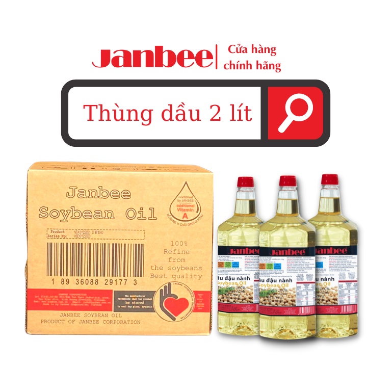 Dầu Đậu Nành Janbee 2L 1 Thùng - 6 Chai