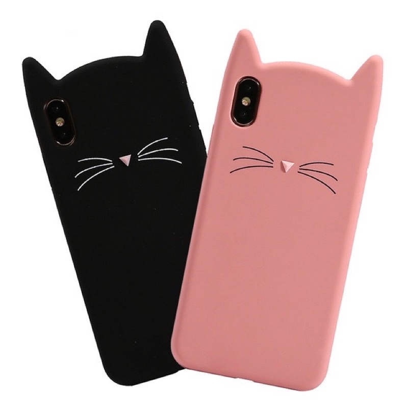 Ốp iPhone 6/6s/X/Xs/XsMax Silicon Dẻo Hình Tai Mèo Dễ Thương
