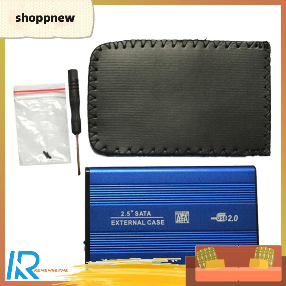 Hộp Đựng Ổ Cứng Ngoài 2.5 Inch Usb 2.0 Sata Bằng Hợp Kim Nhôm Ốp | BigBuy360 - bigbuy360.vn