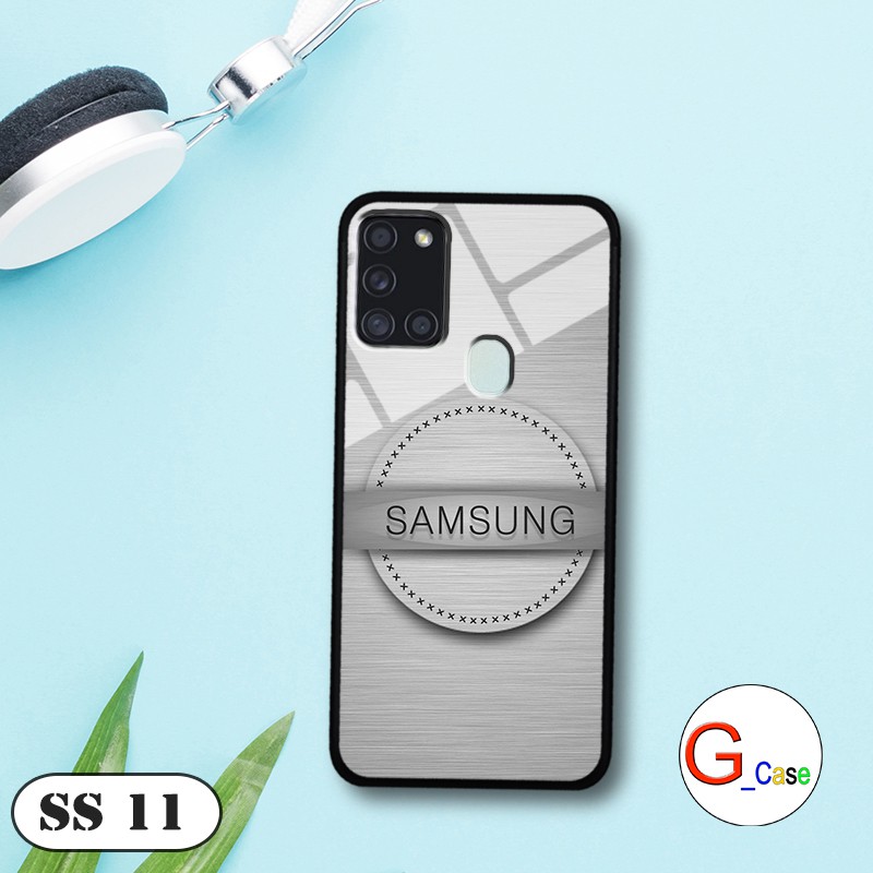 Ốp lưng Samsung A21s/A 31-lưng kính in logo hãng điện thoại