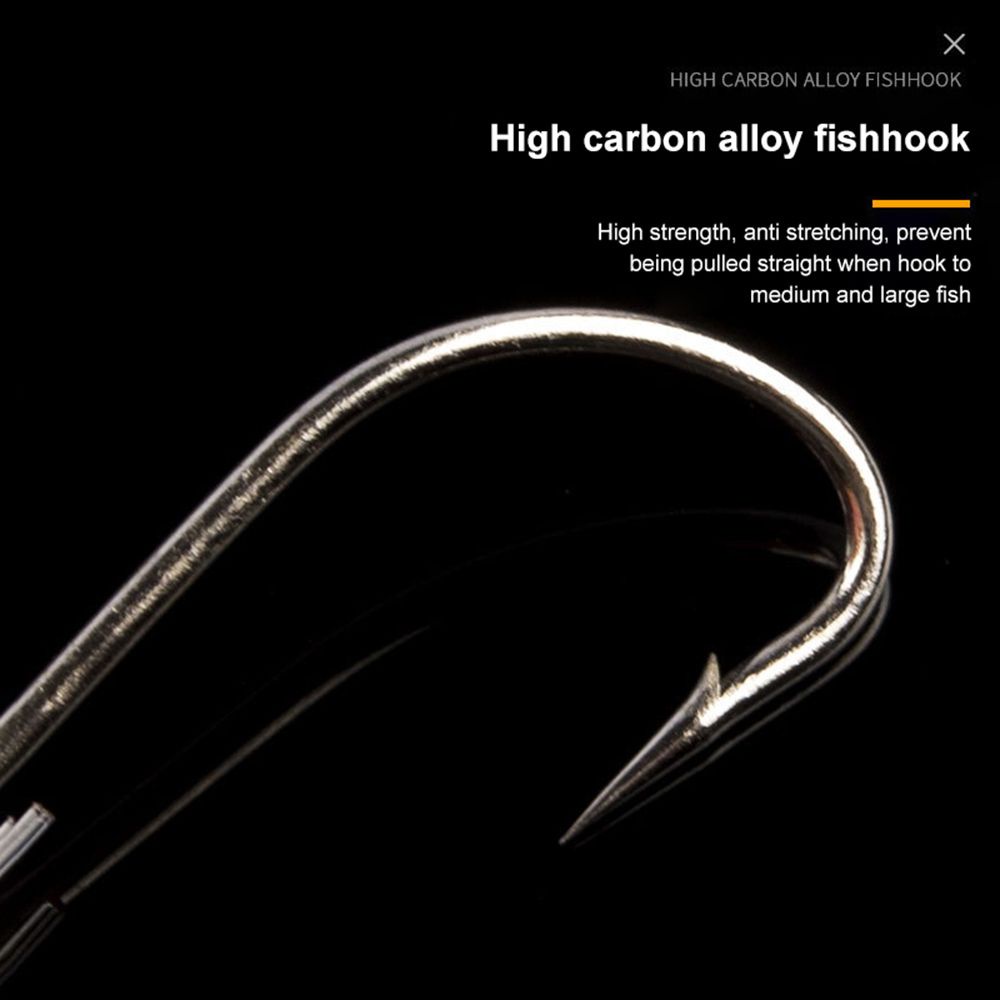 Set 5 lưỡi câu có ngạnh quấn dây cước gắn lông vũ dùng câu cá đi biển