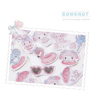Bộ 46 Sticker Hàn Quốc hình Thỏ Xinh dán trang trí E23