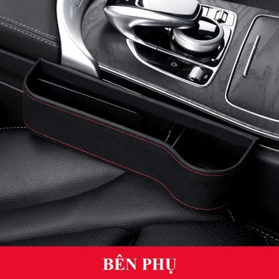 1 Khay Để Đồ Bọc Da Cao Cấp Nhét Khe Ghế Ô Tô