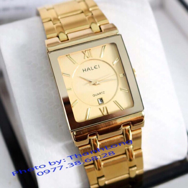 Đồng hồ nam Halei vuông chất