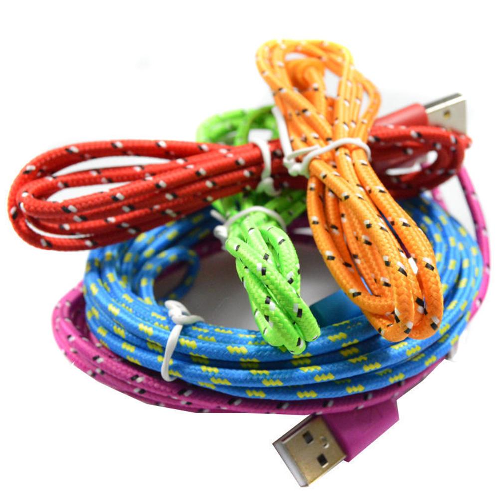 Dây Cáp Sạc Đồng Bộ Dữ Liệu USB Nhiều Màu Sắc Di Động Cho Điện Thoại