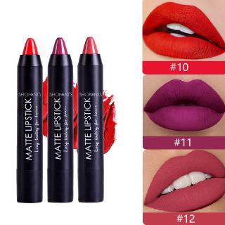 Son môi SHOPANTS 12 màu lì tùy chọn chống nước dễ sử dụng