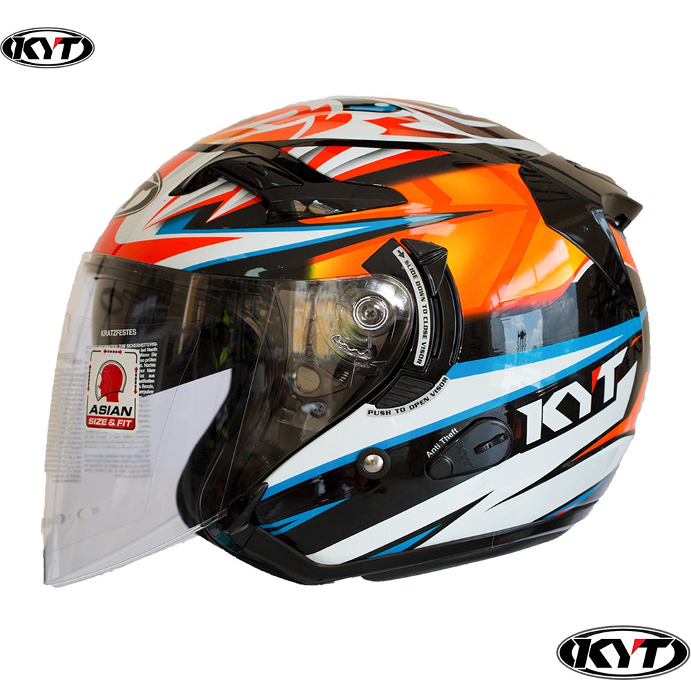 Kyt venom Basani - Mũ bảo hiểm 3/4 có 2 kính size M L XL cao cấp