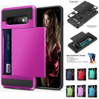 Dành Cho Samsung Galaxy S10 / S10 5G / S10 Plus / S10e Vỏ Ví Chống Sốc Có Khe Cắm Đựng Thẻ Tín Dụng