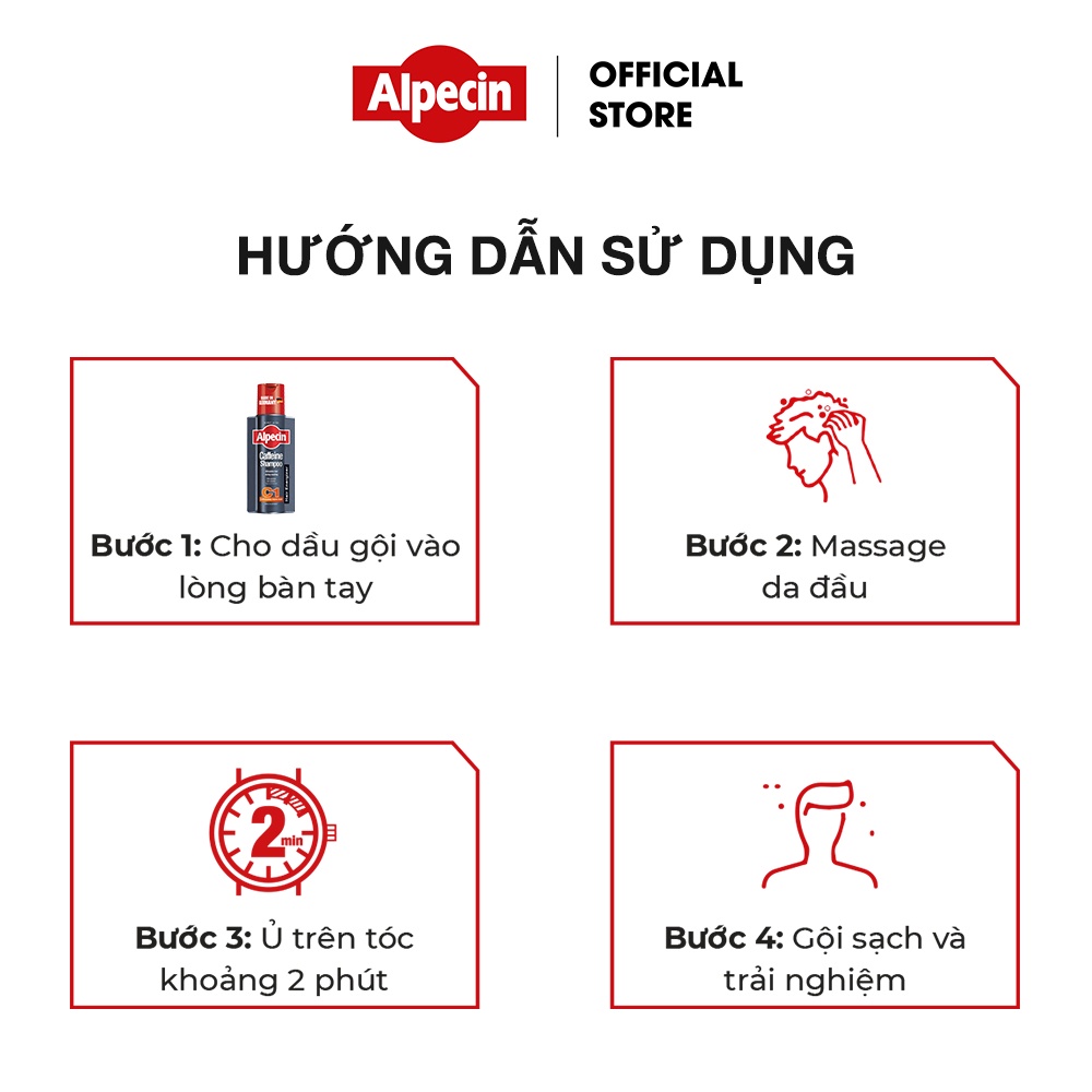 (Hàng tặng không bán) Dầu gội ngăn rụng tóc kích thích mọc tóc Caffeine Alpecin Shampoo C1 75ml - Mini size