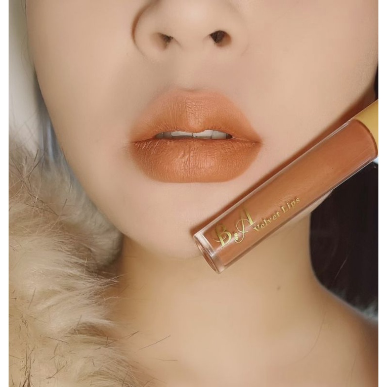 Son nắp vàng  Son kem cao cấp B.A Beauty  tặng kèm ủ môi