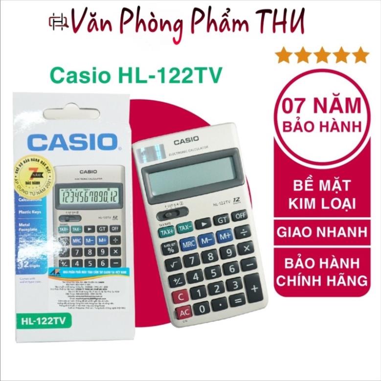 Máy tính CASIO BỎ TÚI HL-122TV – Bảo Hành 5 Năm – Máy tính Mini Nhập khẩu Philippines