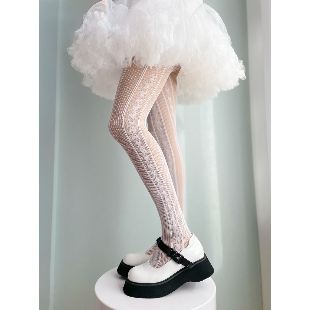 Fashion Side Love Net Red Black Silk Pantyhose Sexy Fishnet Stockings Socks Thin Socks Female Black 