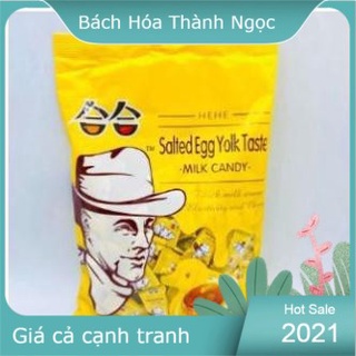 1 túi vị trứng muối- Kẹo sữa chua ông già Đài Loan gói to 360gr