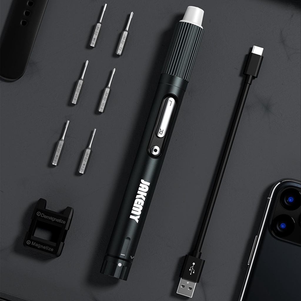 Tua Vít Điện Mini USB TEVN JAKEMY JM-Y05 Kèm 6 Mũi Khoan S2 Bits