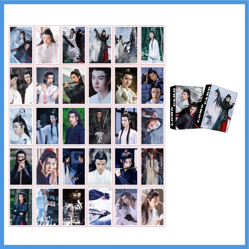 Tmdbyx Set 30 Tấm Thẻ Hình LOMO Mini Xiao Zhan Wang Yibo Làm Quà Tặng
