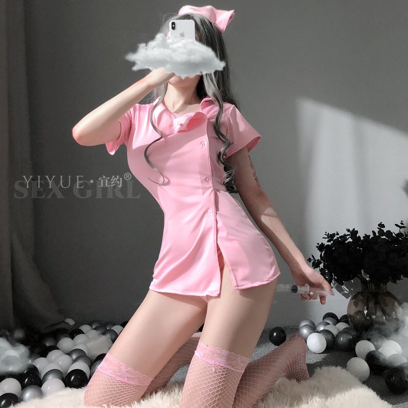 Đồ ngủ sexy cosplay nàng nữ y tá xinh đẹp bộ đồ ngủ sexy gợi cảm 408
