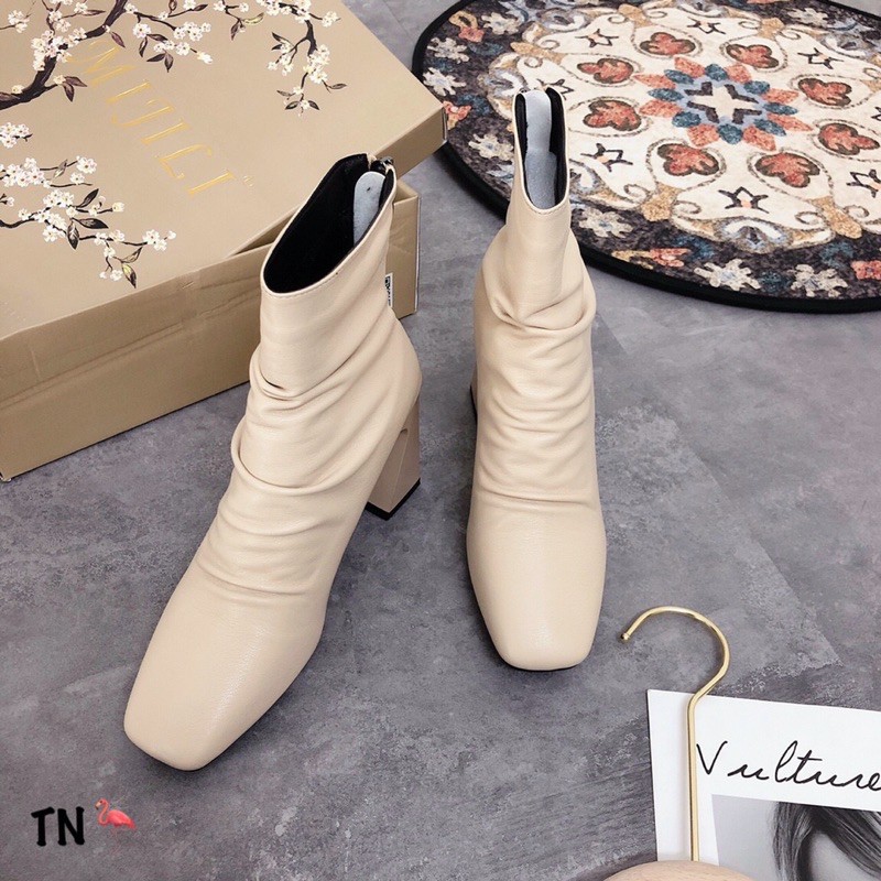 Boot gót cong nhăn fullbox