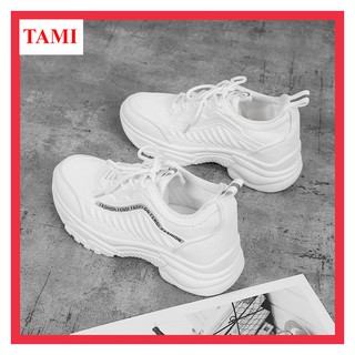 Giày thể thao nữ tăng chiều cao độn đế đơn giản với thiết kế cao cấp TAMI-AD0026