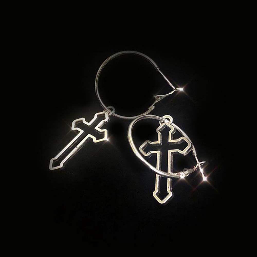 Khuyên Tai Hợp Kim Hình Thánh Giá Đơn Giản Thanh Lịch Cho Nam