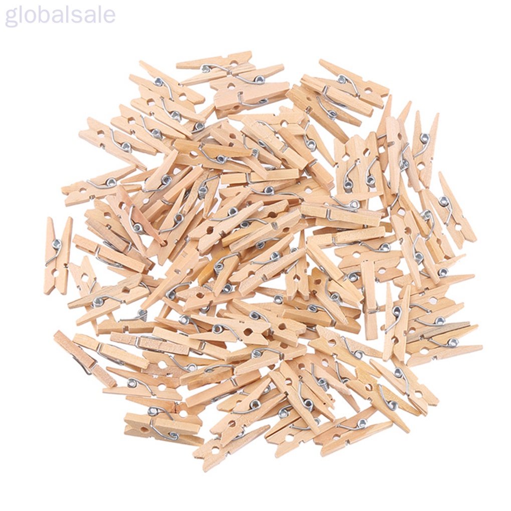 Set 100/50 kẹp gỗ treo ảnh/quần áo mini